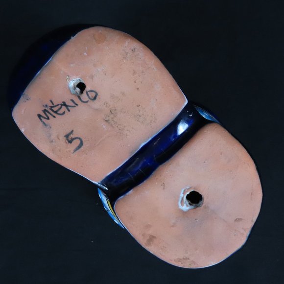 Colorful Mexican Pottery Talavera Look Shoe Planter - Picture 6 of 7